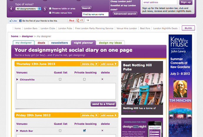 Design my night screen grab end user client area
