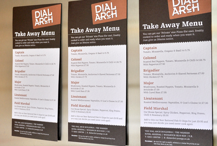 the Devonshire menu outer